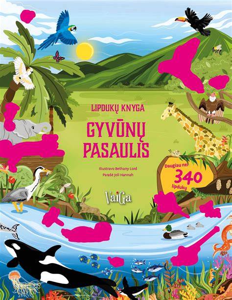 Ilustracijų gyvūnų pasaulis ir gamtos detalės