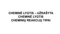 Cheminė lygtis iliustracijos pavyzdys