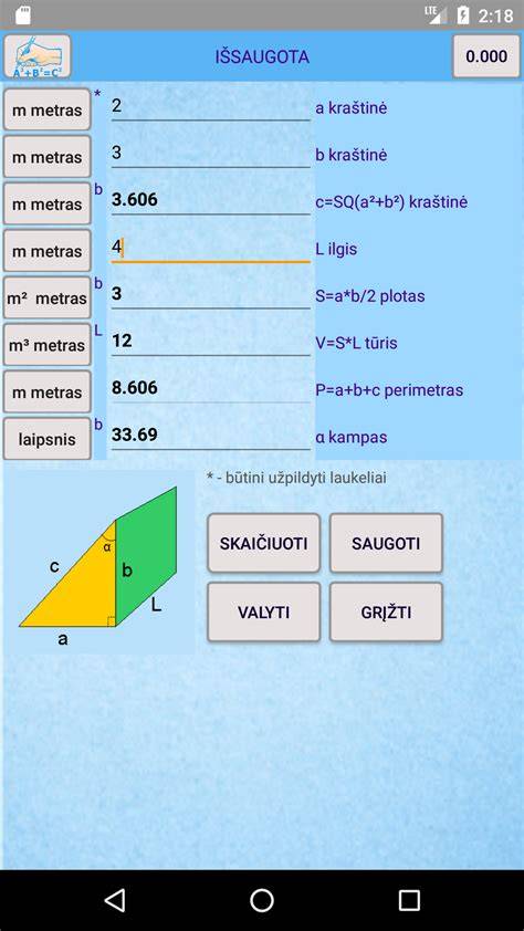Formulės ir skaičiavimai ant lapo