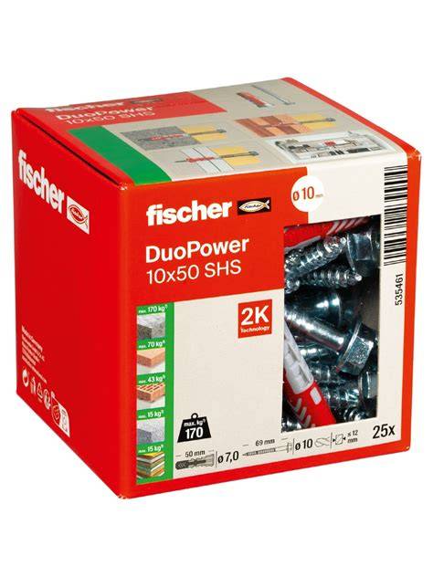 Fischer DuoPower dviejų komponentų kaištis