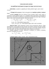 Infrografika, iliustruojanti pagrindinius žingsnius nustatant plokščios figūros svorio centro koordinates.