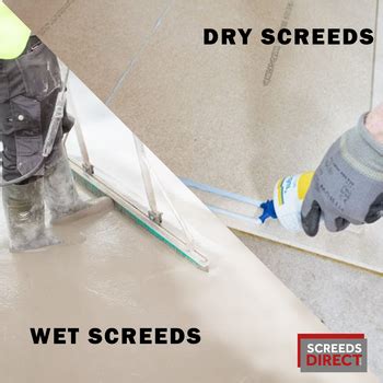Diagram of wet vs dry screed layouts