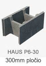 Haus pamatinių blokelių nuotrauka - P6-30 ir P25 dydžiai.