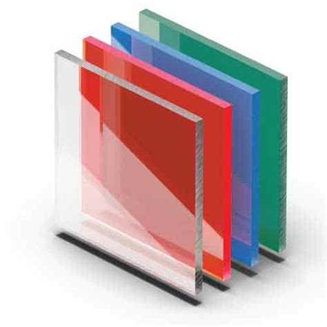 Įvairių tipų organinio stiklo lakštai