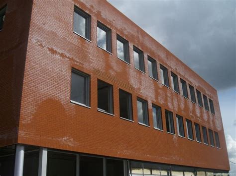 Baltos druskų apnašos ant klinkerio