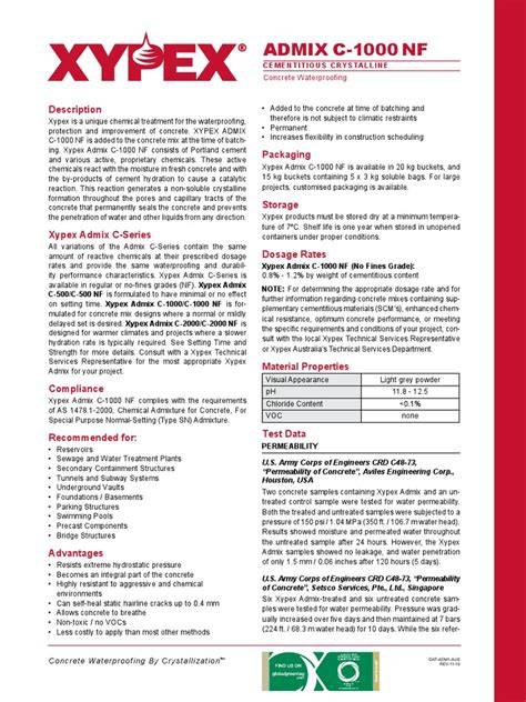Xypex Admix C-1000NF veikimo schema pamatų hidroizoliacijoje
