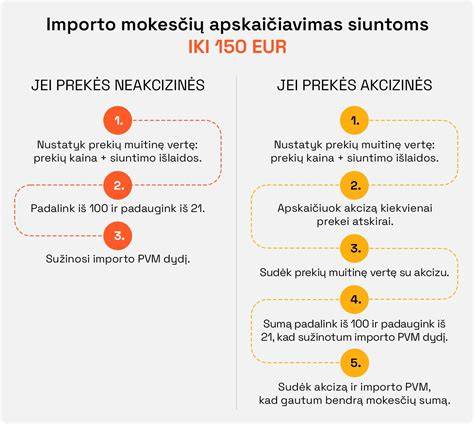 Infografika: Kaip skaičiuojamas importo PVM ir muito mokestis