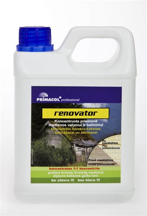 Infografika: PRIMACOL RENOVATOR veikimo principas ir naudojimo žingsniai