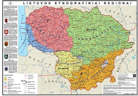 Žemėlapis: Lietuvos regionų tyrimų įvairovė