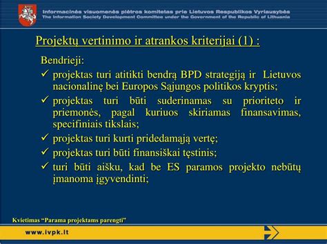 Atrankos kriterijai ir balai paramos paraiškoms