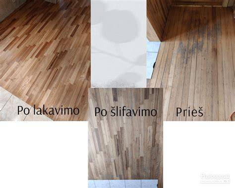 Vinilinės grindų klojimo nuotrauka: klijavimo procesas ir šlifavimo etapas