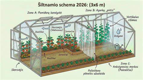 Infografinė schema: šiltnamio plėvelės pasirinkimo principai