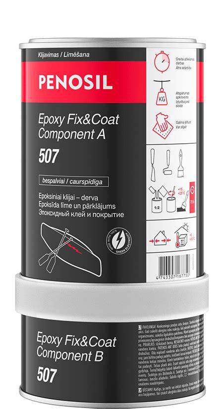 Infografika: Penosil Epoxy Fix&Coat 507 veikimo principas