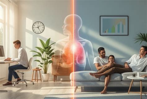 Simbolinė schema, vaizduojanti darbo ir poilsio balansą