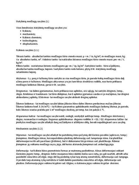Statybinės medžiagos pasirinkimo poreikių analizė