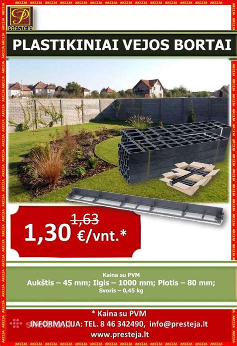 Plastikiniai bortai akcijos pavyzdys