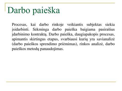 Infografika: Darbo paieškos proceso žingsniai