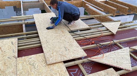 OSB plokščių montavimas ant stogo