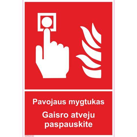 Informacinis plakatai apie saugą gaisro atveju