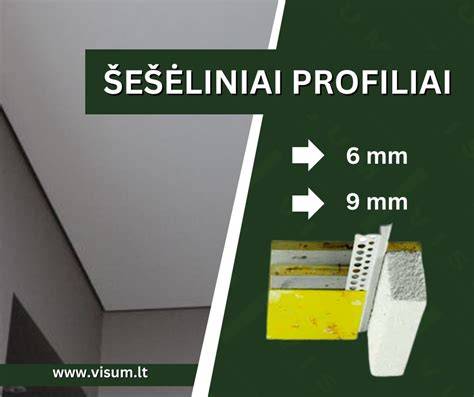 Šešėlinė siūlė tarp sienos ir lubų - funkcionalus sprendimas kompensuoti nelygias sienas