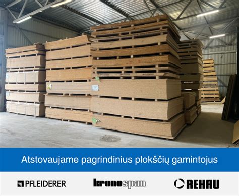 OSB ir medienos drožlių plokščių linija - šlifavimas, laminavimas, įleidimas