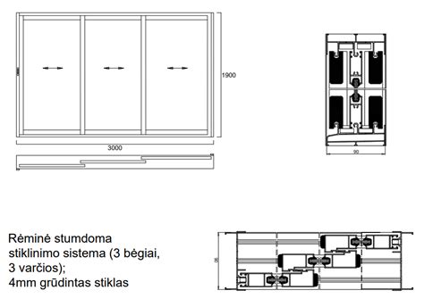 Plastikinė ir aliuminio sistema: palyginimo schema
