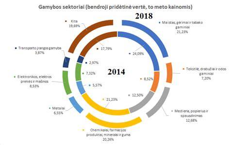Infografika: Įmonės veiklos sektoriai ir gamybos linijos