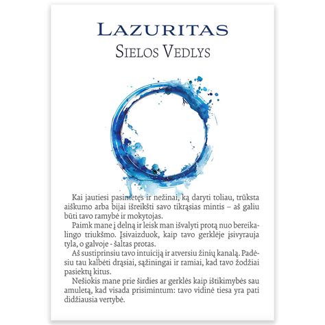Lazurito savybės infografika