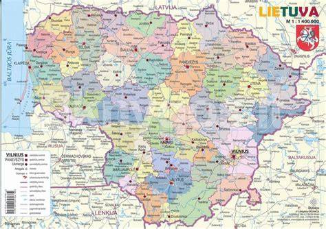 Mapa: Lietuvos miestai su potencialiais rangovų objektais