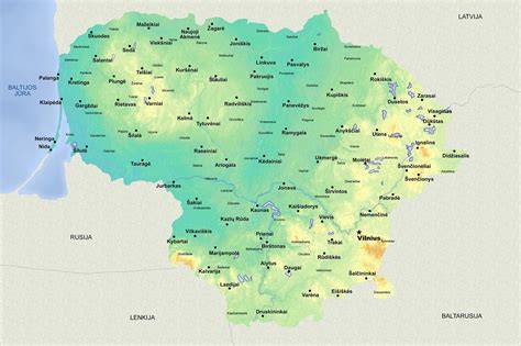 Žemėlapis: PCI projektų geografinis išsidėstymas Lietuvoje
