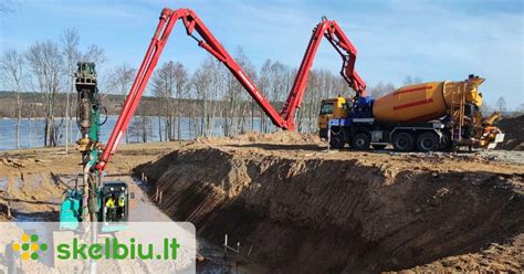 betono maišyklė ir betono siurblys