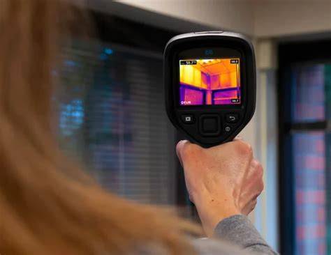 termovizoriaus skenavimo termograma sienoje
