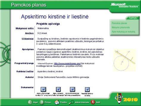 Apskritimo konstrukcija: liestinė ir kirstinė