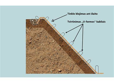 Geokorio korinio tinklo schema: 3D struktūra, užpildas ir tvirtinimas