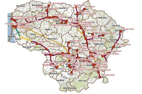 Map: ERMI parduotuvių tinklas Lietuvoje