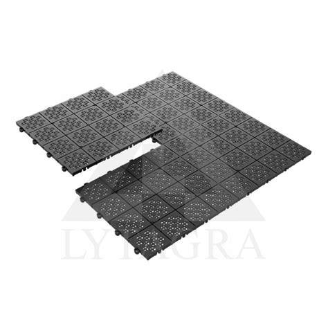 Vizualizacija: plastikinės sodo plytelės 500x500 mm jungimosi principas