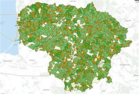 Zona-plotų žemėlapis hidroizoliacijai