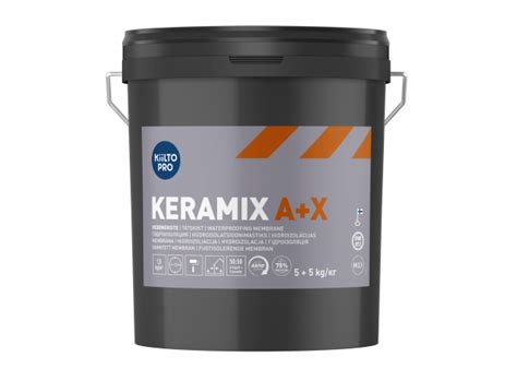 Keramix Keraminė hidroizoliacija: dviejų komponentų cementinis pagrindas su sandūra