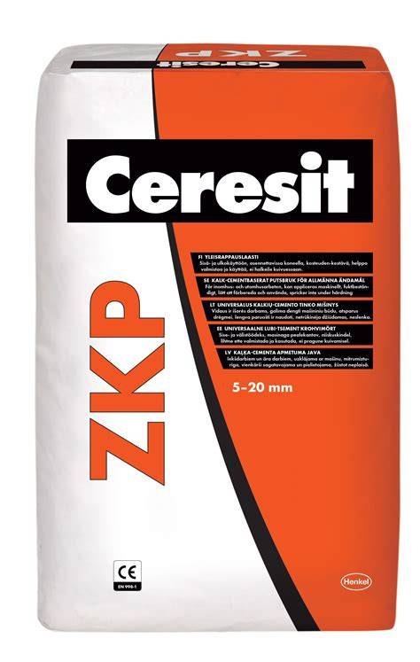 CERESIT ZKP tinko skiedinio paveikslėlis: sudėtis, sluoksnio storis 5-20 mm