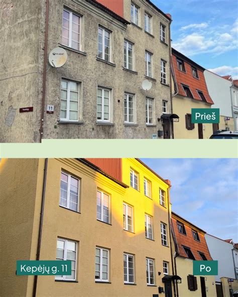 Kauno ir Klaipėdos fasadų atnaujinimo procesų vizualizacija