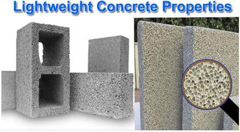 Diagram of foam lightweight concrete vs normal weight concrete density and strength