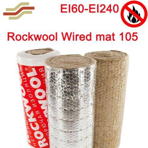 Grafikas: temperatūros atsparumo diagrama Rockwool Wired Mat 105