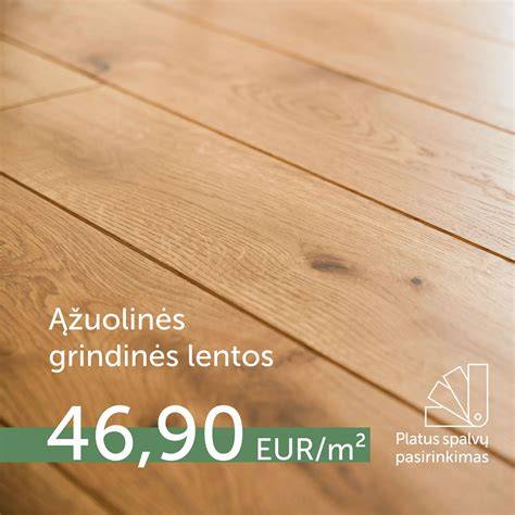 Masyvo ąžuolinės grindys - lentos iš arti