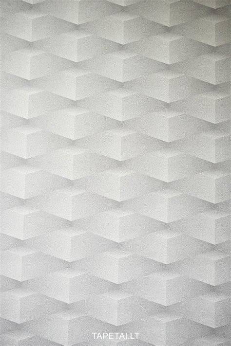 Tapetų kolekcijų tendencijų iliustracija: geometriniai raštai, natūralūs paviršiai, 3D efektai