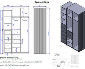 Projekto planavimas: 2D/3D spintos braižymas