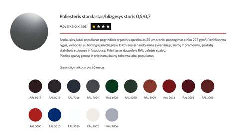 Skardos arkiniams angarams - paviršių įvairovė: platus dangų pasirinkimas