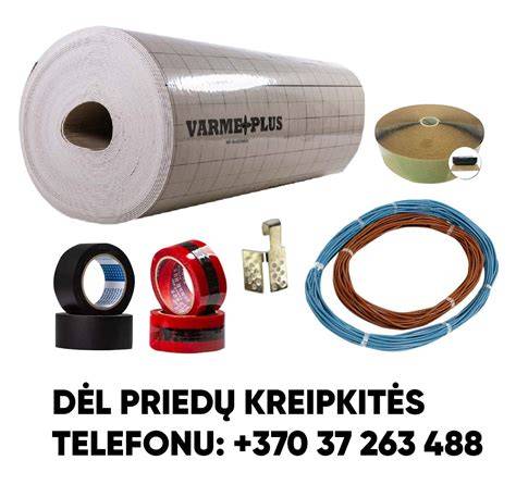 Varme Plus plėvelės įrengimo schema