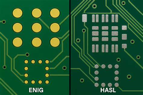 Konformalinio padengimo pavyzdžiai: HASL, ENIG, Immersion
