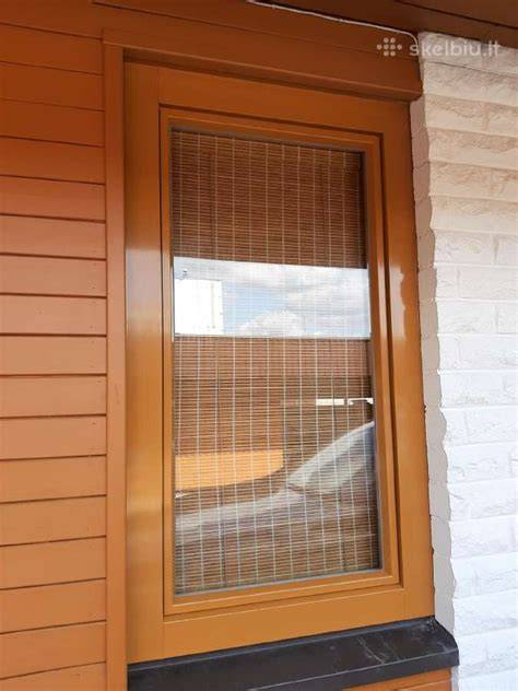 Medinių langų kaustymo aliuminiu vizualizacija