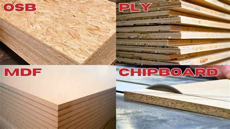 OSB vs MDF vs HDF palyginamoji schema